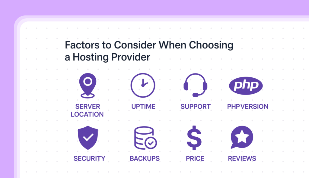factors you need to consider when choosing a right hosting provider